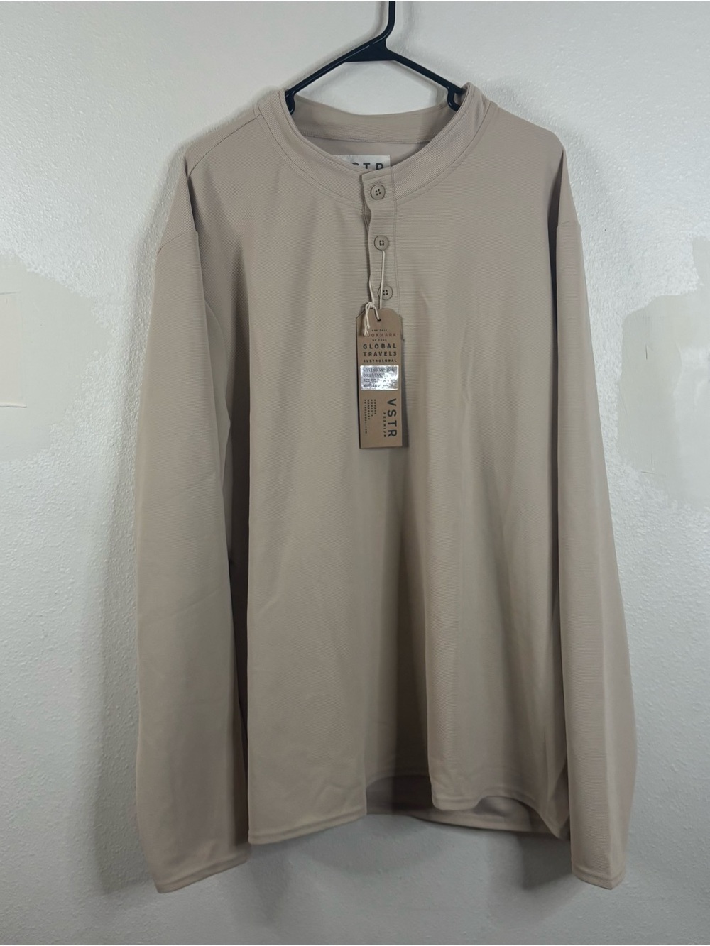 VSTR Premium Men’s Long Sleeve Shirt Tan Sand Sz XXL NWT Modern Nomads Wardrobe